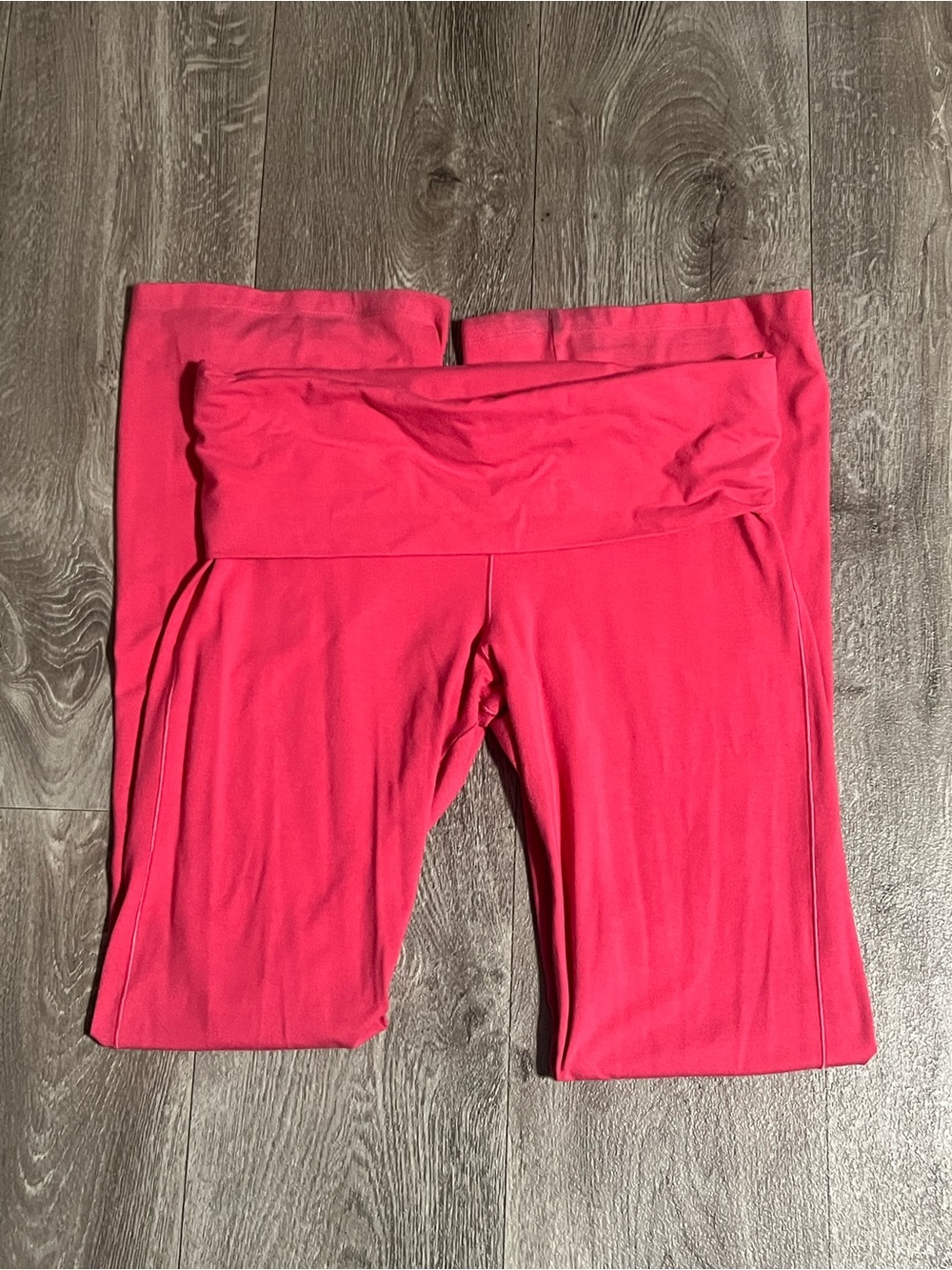 PINK Fold-Over Pants - Hot Pink